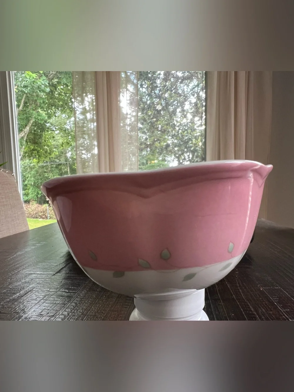 Butterfly Meadow by Lenox Pink fruit / ice cream bowl 4.75”